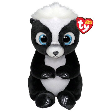 TY Beanie Bellie RUKUS - Black and White Skunk - 6"