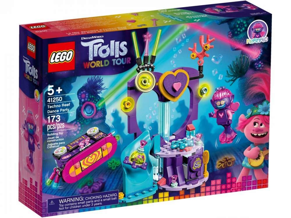 Lego Unisex Lego Trolls World Tour Techno Reef Dance Party 41250 Building Kit, Awesome Trolls Playset for Creative Play, New 2020 (173 Pieces)