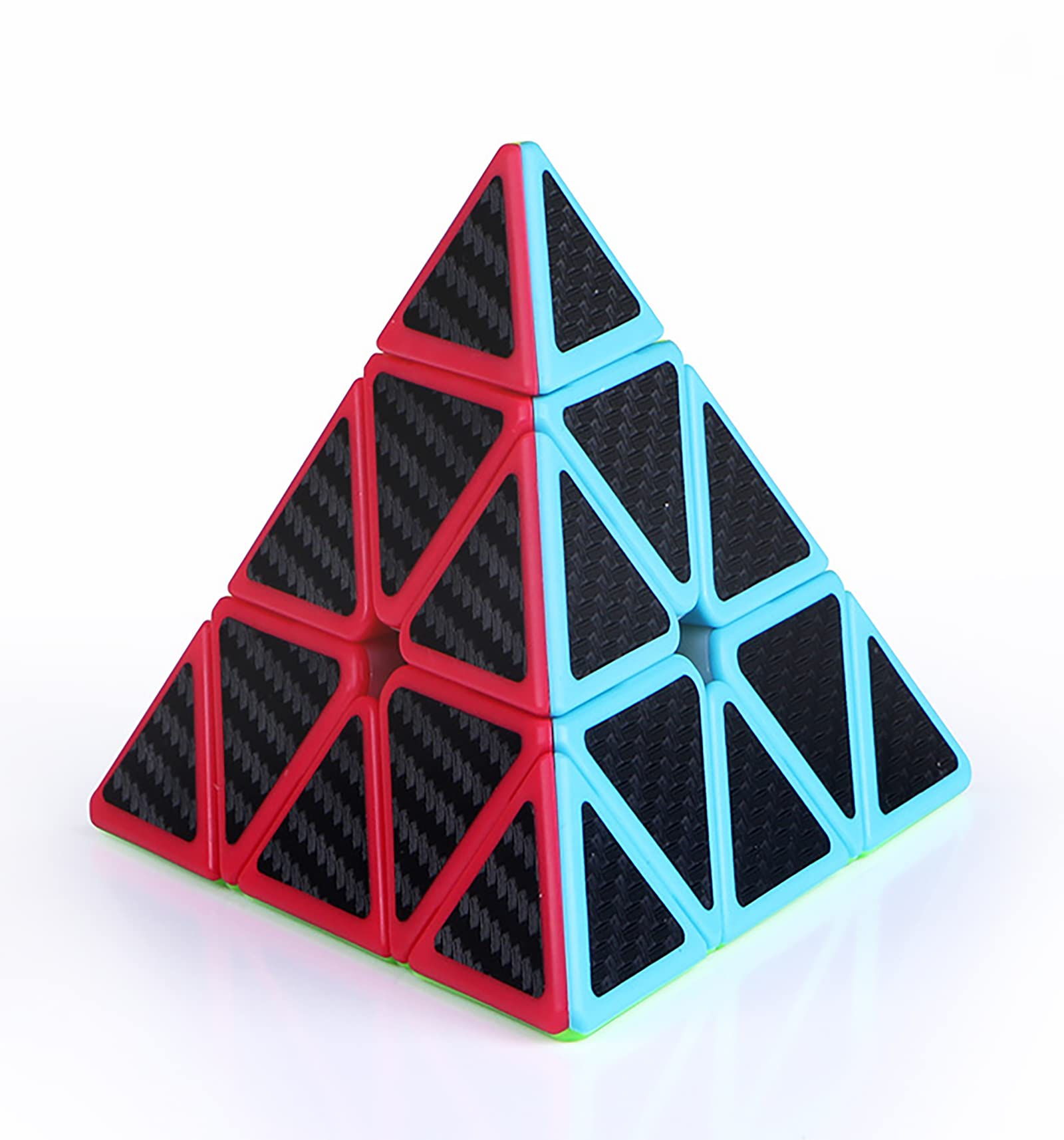Pyramid Speed Cube Carbon Fiber Sticker Puzzle Cube 3X3X3 Speed Cube Triangle Magic Cube Puzzle Toy Magic Cube Puzzles 3X3