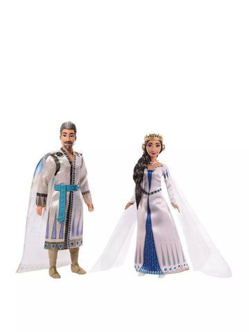 Mattel Disney’s Wish 2-Doll Set, King Magnifico & Queen Amaya Posable Fashion Dolls with Removable Outfits & Accessories, HRC18