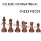 Qryovsa Luxury Staunton Chess Pieces Only 32 Chessmen Pieces Replacement of Missing Pieces Weighted Tournament Chess Pieces for Chess Set