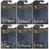 Hot Wheels 51st Anniversary Satin & Chrome Series Set of 6 Cars, Custom '71 El Camino, 71 Datsun 510 Wagon, '67 Pontiac Firebird, Aristo Rat, 63 Chevy
