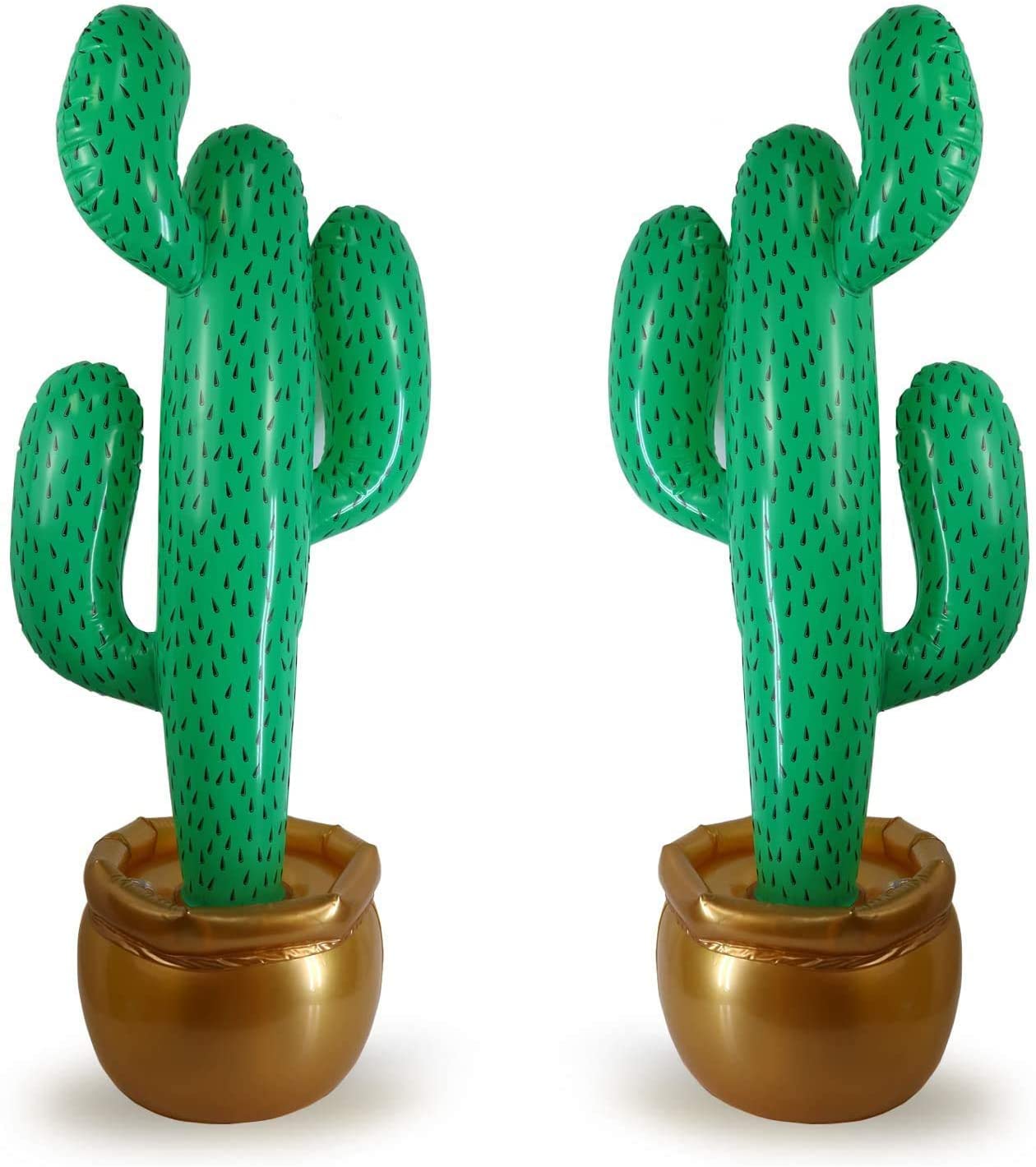 GiftExpress 2 Pack Inflatable 36" Cactus Prop Décor for Mexicano Fiesta Theme Party Decorations, Cinco De Mayo Prop, Hawaiian Pool Party, Desert