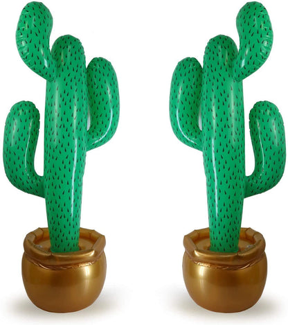 GiftExpress 2 Pack Inflatable 36" Cactus Prop Décor for Mexicano Fiesta Theme Party Decorations, Cinco De Mayo Prop, Hawaiian Pool Party, Desert