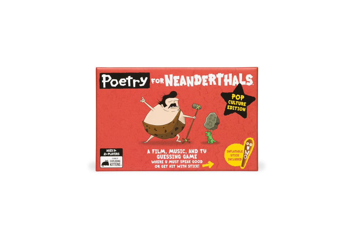 Poetry for Neanderthals: Pop Culture Edition by Exploding Kittens - 2+ Players - Ages 7+ - 15 Minutes to Play - Competitive Word Guessing Game - Party