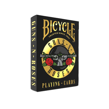 Bicycle Guns N' Roses Playing Cards, Features Iconic Guns N' Roses Band Designs, Black and Gold, 1 Deck