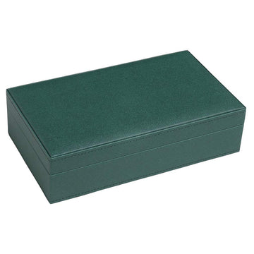 Silverman & Co. Double 6 Large Black Domino Set - Green Case