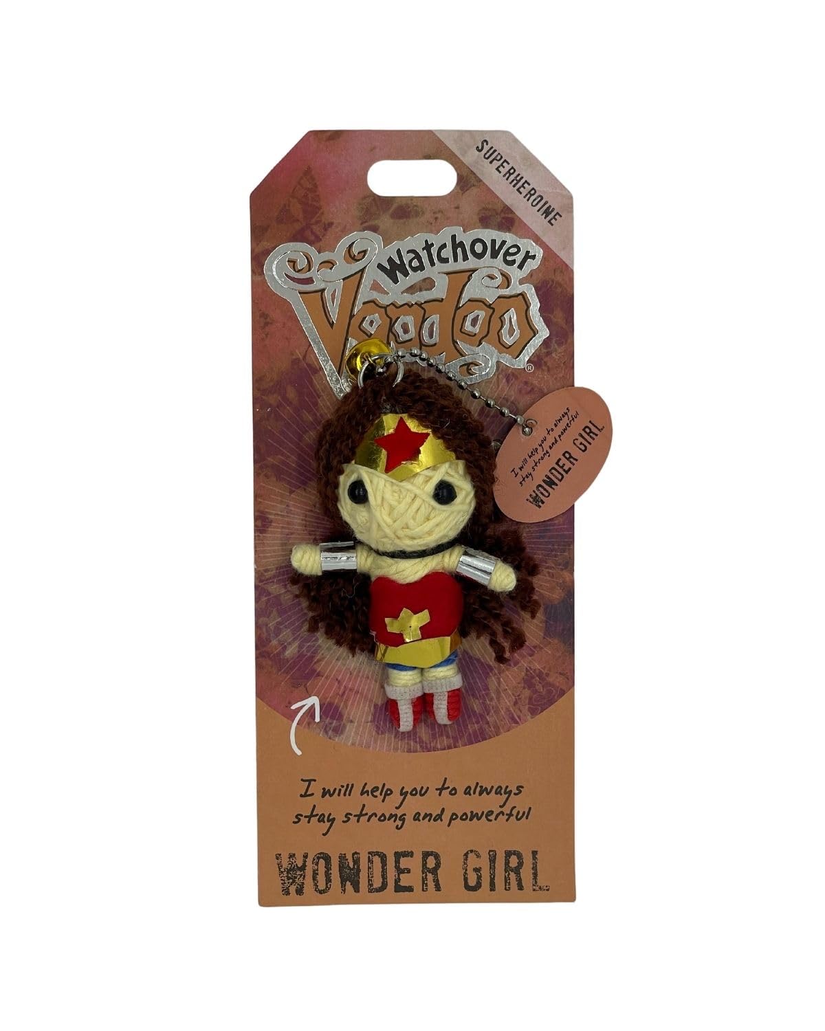Watchover Voodoo 3-Inch Wonder Girl Keychain - Handcrafted Gift to Bring Good Luck and Positivity Everywhere You Go