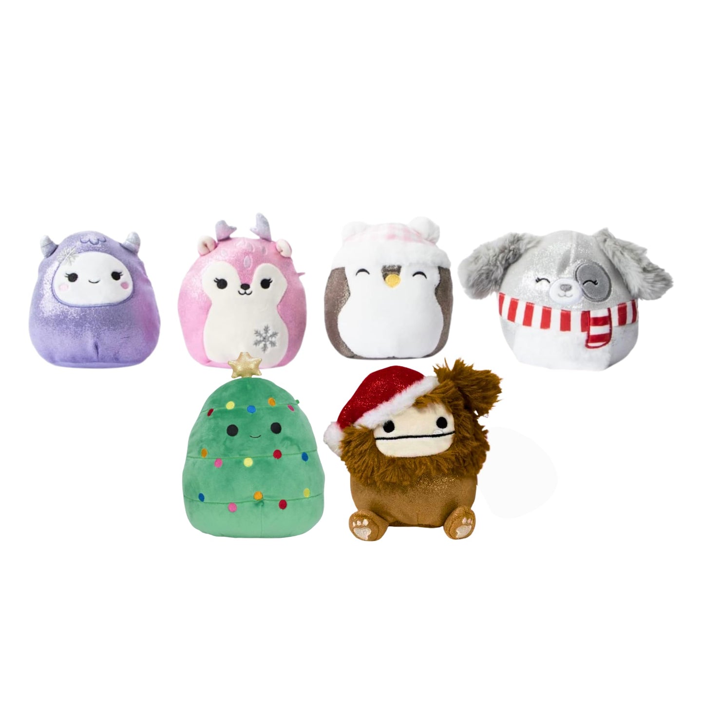 Squishmallows Mystery Squad Holiday Edition, Plush Blind Bag, Winter Christmas Theme Collectible, 1 Random Character, Age 3+