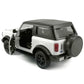 2-Door Bronco Badlands Model Car 1/36 Scale Diecast Toy Cars Metal Alloy Children’s Vehicles, Pull Back Doors Open, Black Rim, Mens Collection, Kids