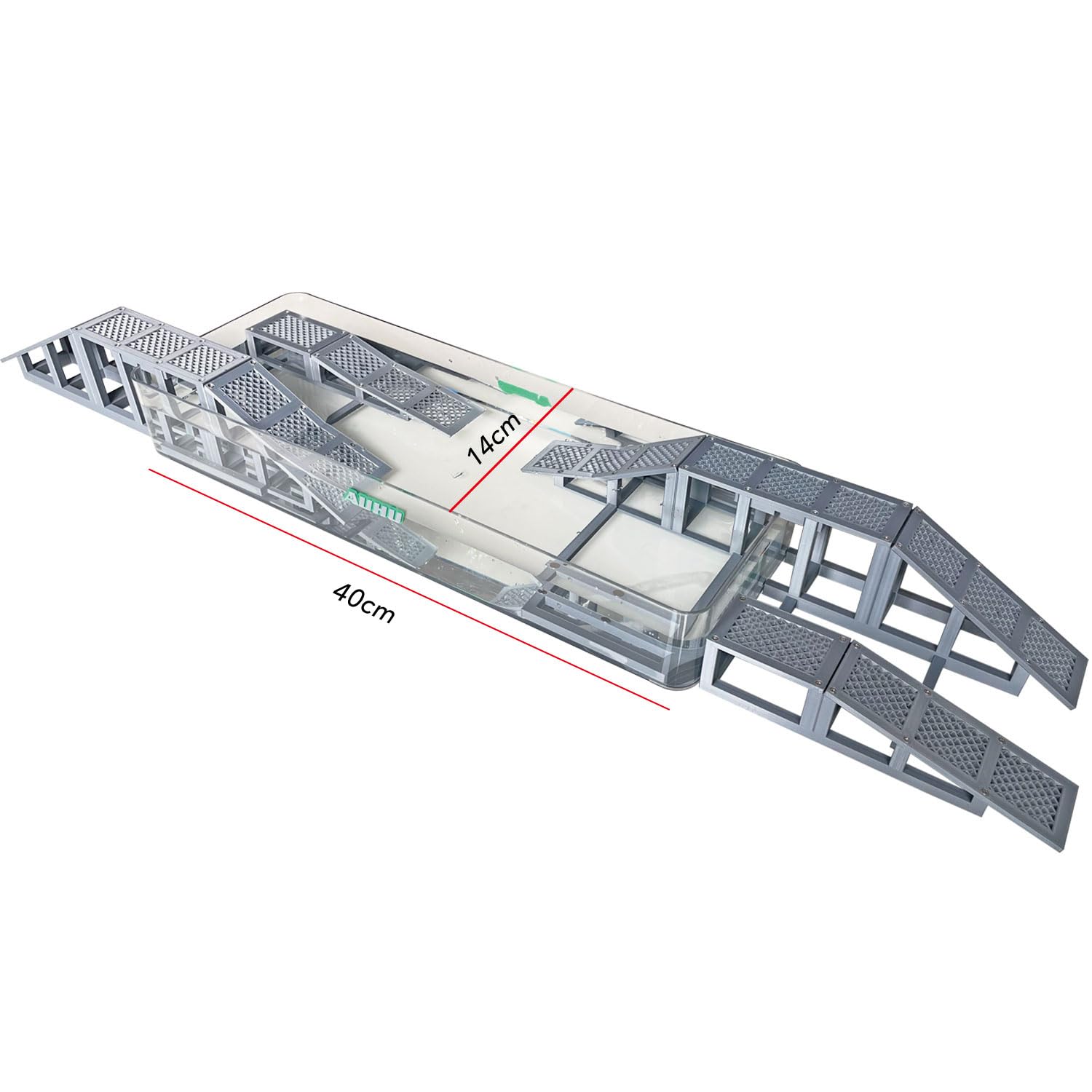 AUHU RC Crawling Wading Water Challenge Obstacle Bridge for 1/18 1/24 Scale RC Crawler Truck (No Vehicle Included)