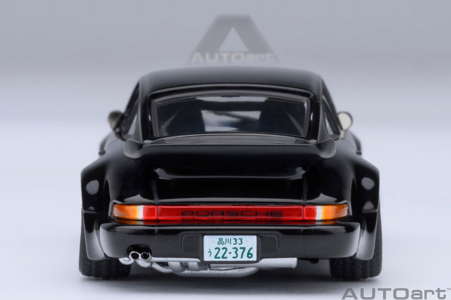 AUTOart 911 (930) Turbo Blackbird Black Wangan Midnight - Comic #1 Version Manga 1/64 Model Car 20636