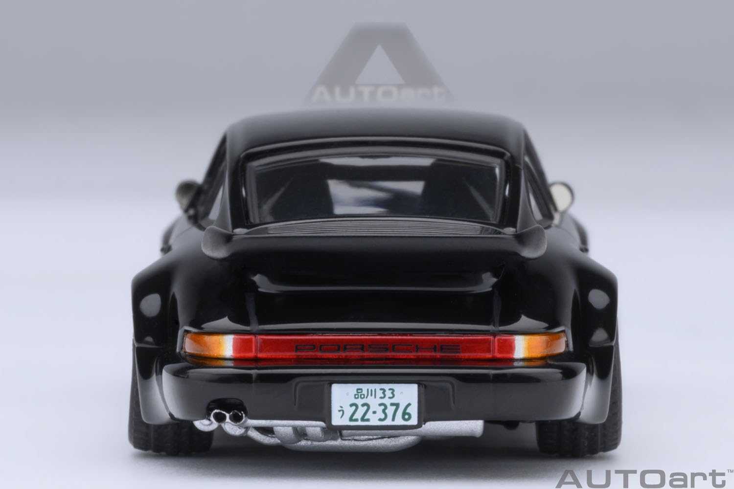 AUTOart 911 (930) Turbo Blackbird Black Wangan Midnight - Comic #1 Version Manga 1/64 Model Car 20636