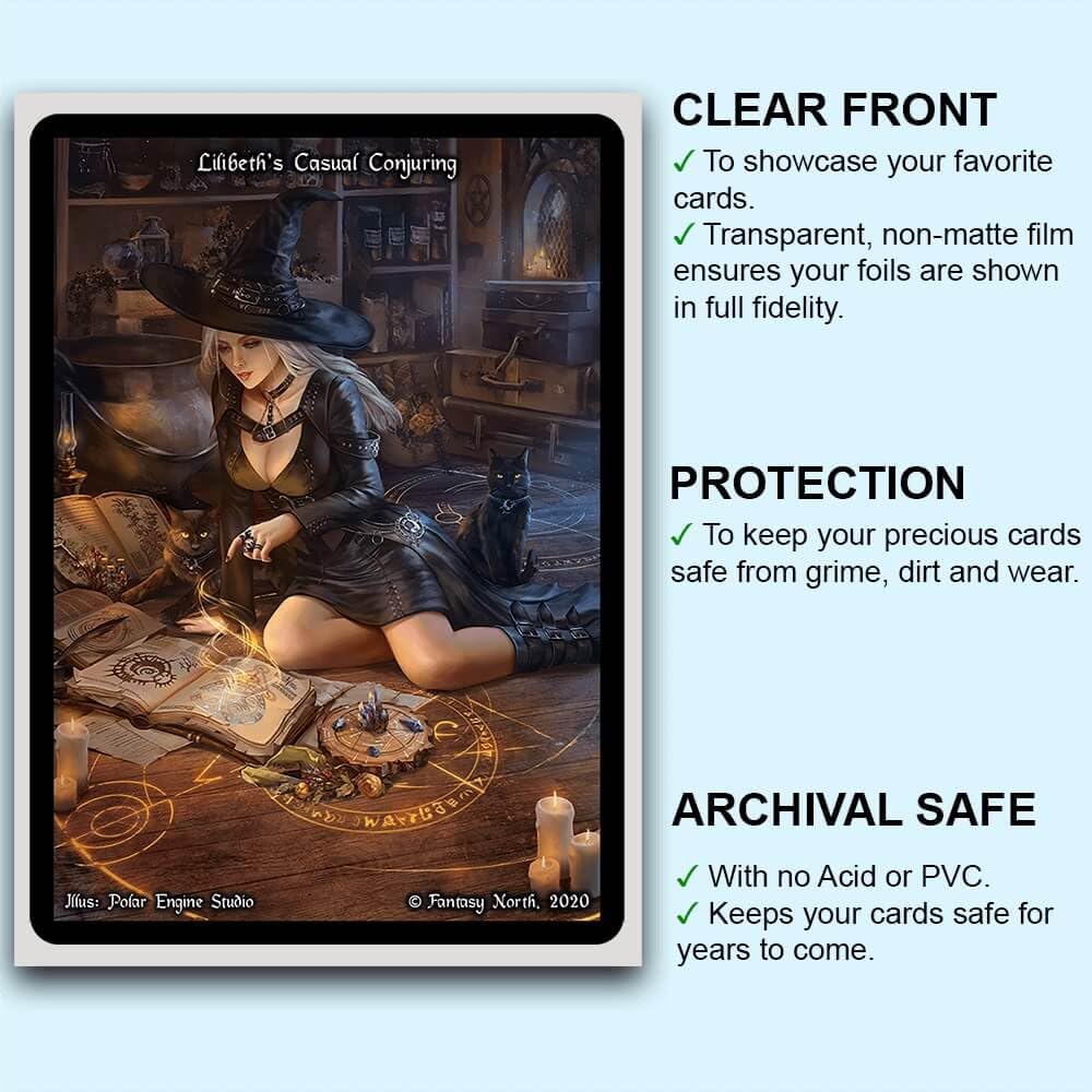 Fantasy North - Plague Rats - 100 Textured Matte TCG Card Sleeves - Fits Magic MTG Commander Pokemon and Other Card Games - Playing Card Sleeves