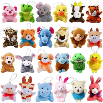 CAMIRUS 24Pack Mini Animal Plush Toy Set, Cute Assortment Keychain Toys, Small Stuffed Animal Set Gifts for Kids, Christmas Stocking Stuffer, Easter