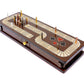 House of Cribbage - Continuous Cribbage Board/Box Inlaid in Wenge Wood/Maple : 4 Track - Cards & Pegs Storage Drawer with Score Marking Fields
