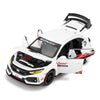 WAKAKAC Diecast Car 1/32 for Type-R Model Car Pull Back Toy Car with Light and Sound Model Vehicles for Boys Girls Gift(White)