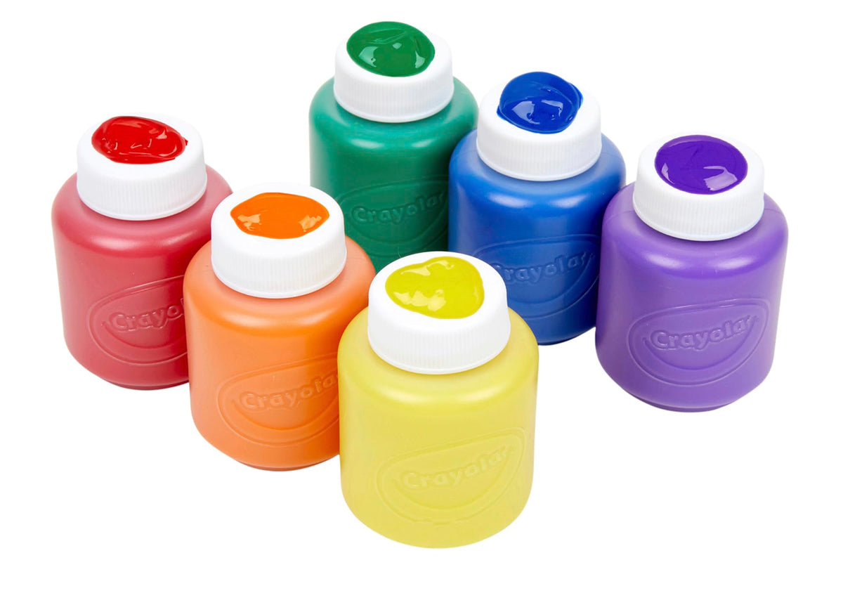 Crayola Washable Kids Paint, 6 Count, Kids At Home Activities, Painting Supplies, Gift, Assorted