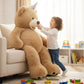 MorisMos 51 inch Smile Giant Teddy Bear, Large Stuffed Bears with Big Footprints, Big Stuffed Animals Cuddly Plush Gifts for Girlfriends, Boyfriend