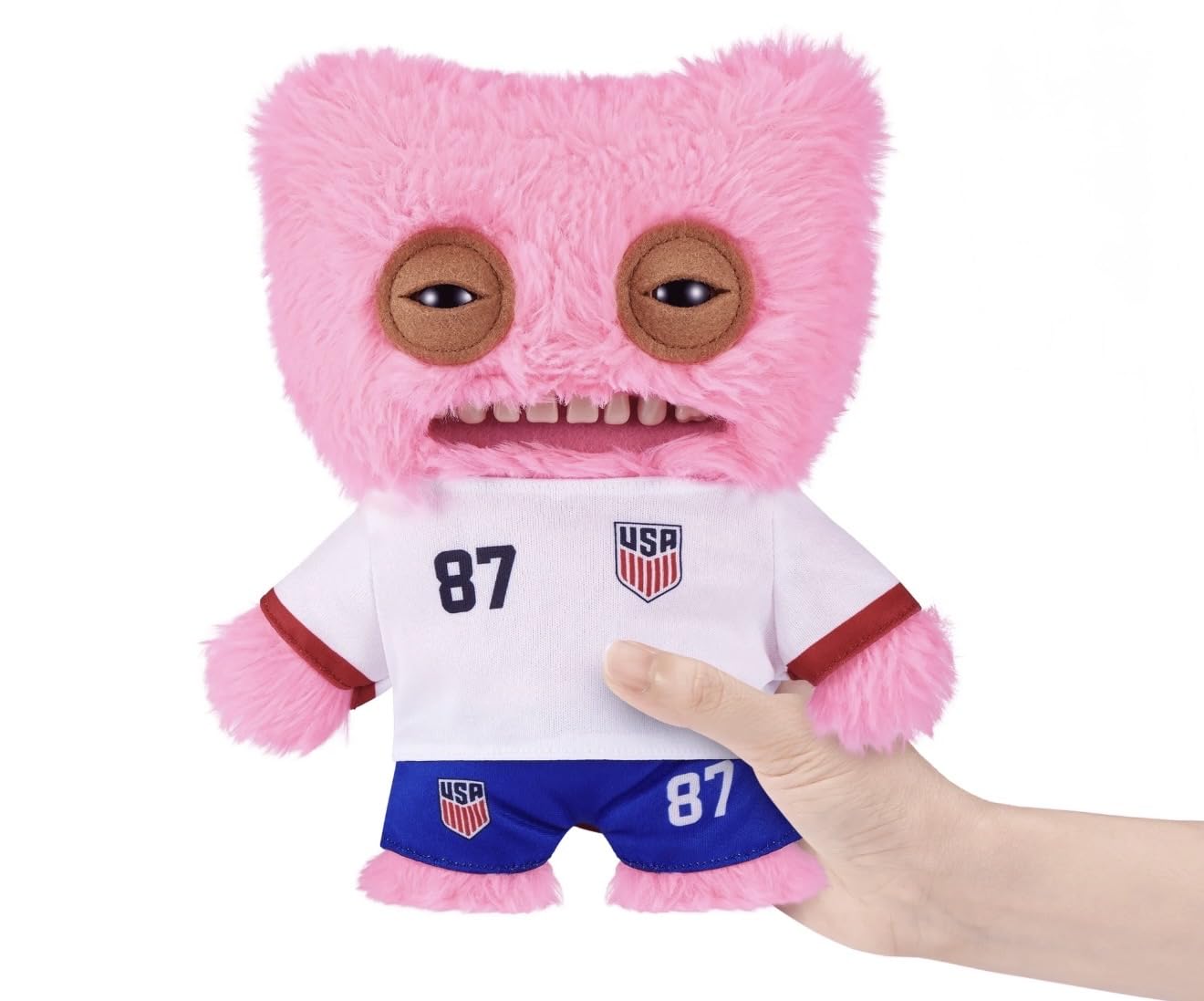 ZURU Fuggler USA Soccer Plush - 9 Inch Funny Ugly Monster Collectible Sports-Themed Plush Toy (Fuggler USA Soccer #87)