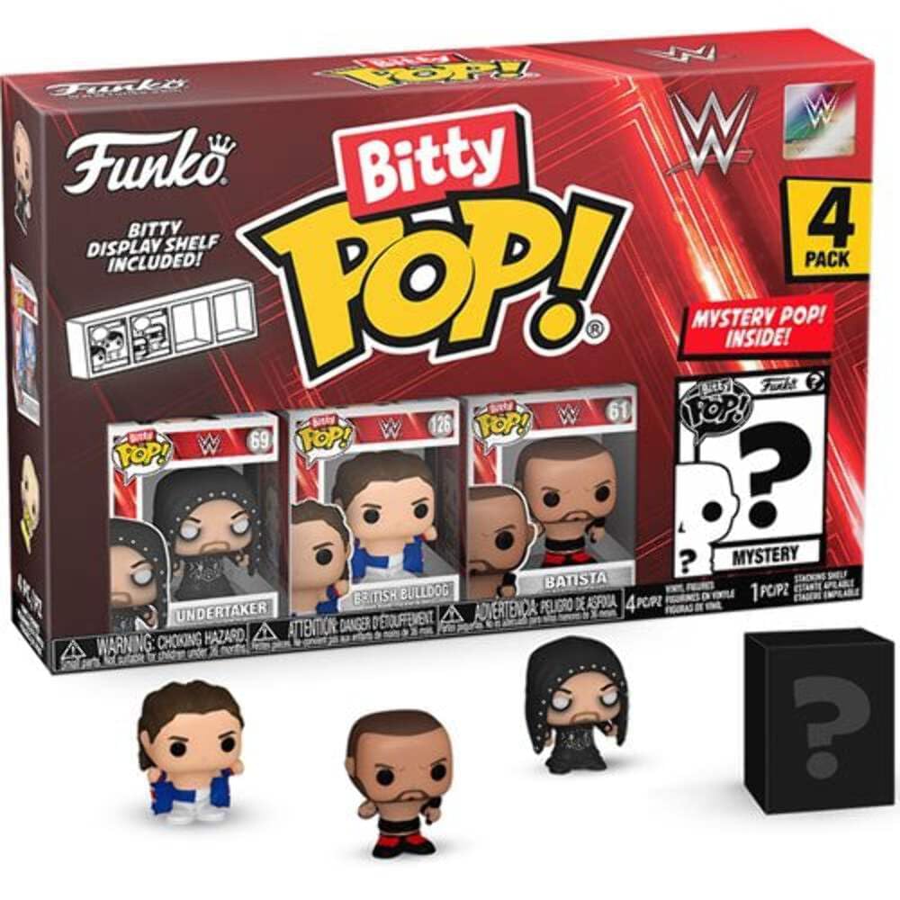 Funko Bitty POP! 4 Pack: WWE - The Undertaker, British Bulldog, Batista