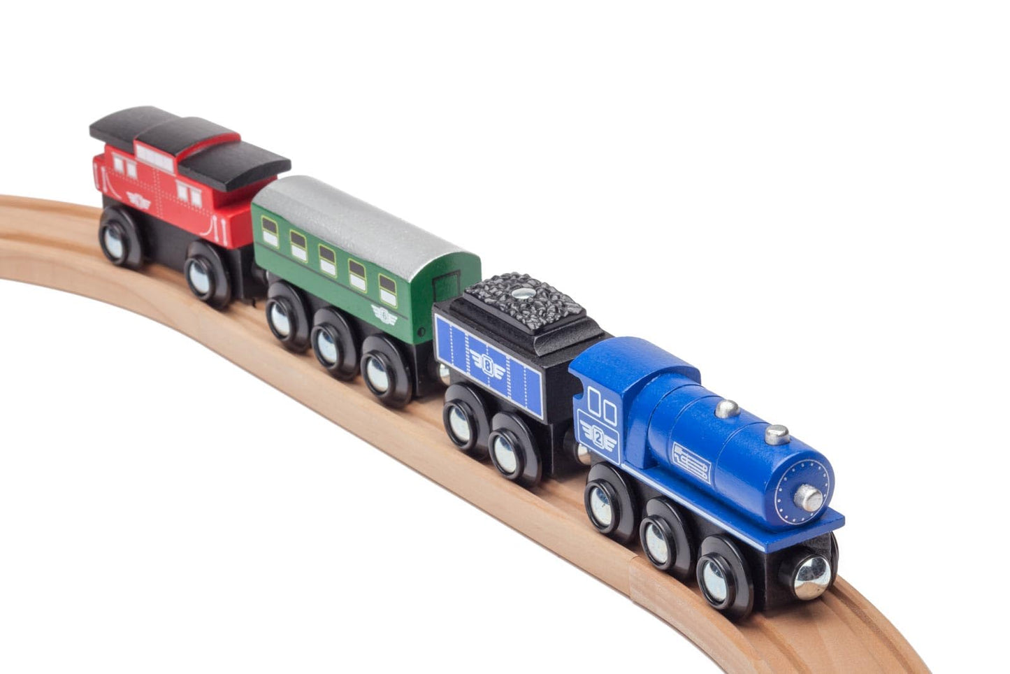 Maxim Passenger Train with 2 Train Cars and 1 Caboose