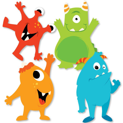 Big Dot of Happiness Monster Bash - Decorations DIY Little Monster Birthday Party or Baby Shower Essentials - Set of 20