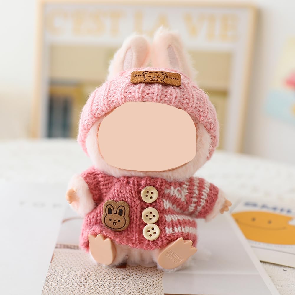 (3 Pack) Clothes for Labubu Doll,Clothes for Dolls Accessories,Three Outfit Set Suitable for Labubu 15&17cm ,Adorable Dress-Up Accessories for Labubu