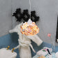 iLAND Dollhouse Accessories of Dollhouse Lights White Dome Pendant Light w/Plug, Modern Miniature Ceiling Lamp Mini House Lighting Decor Fits 1/12