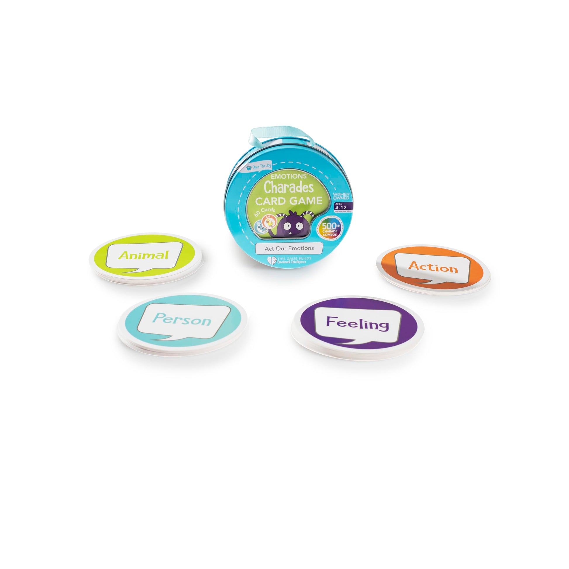 Open The Joy Emotions Charades Card Game - Kids Feelings Family Fun