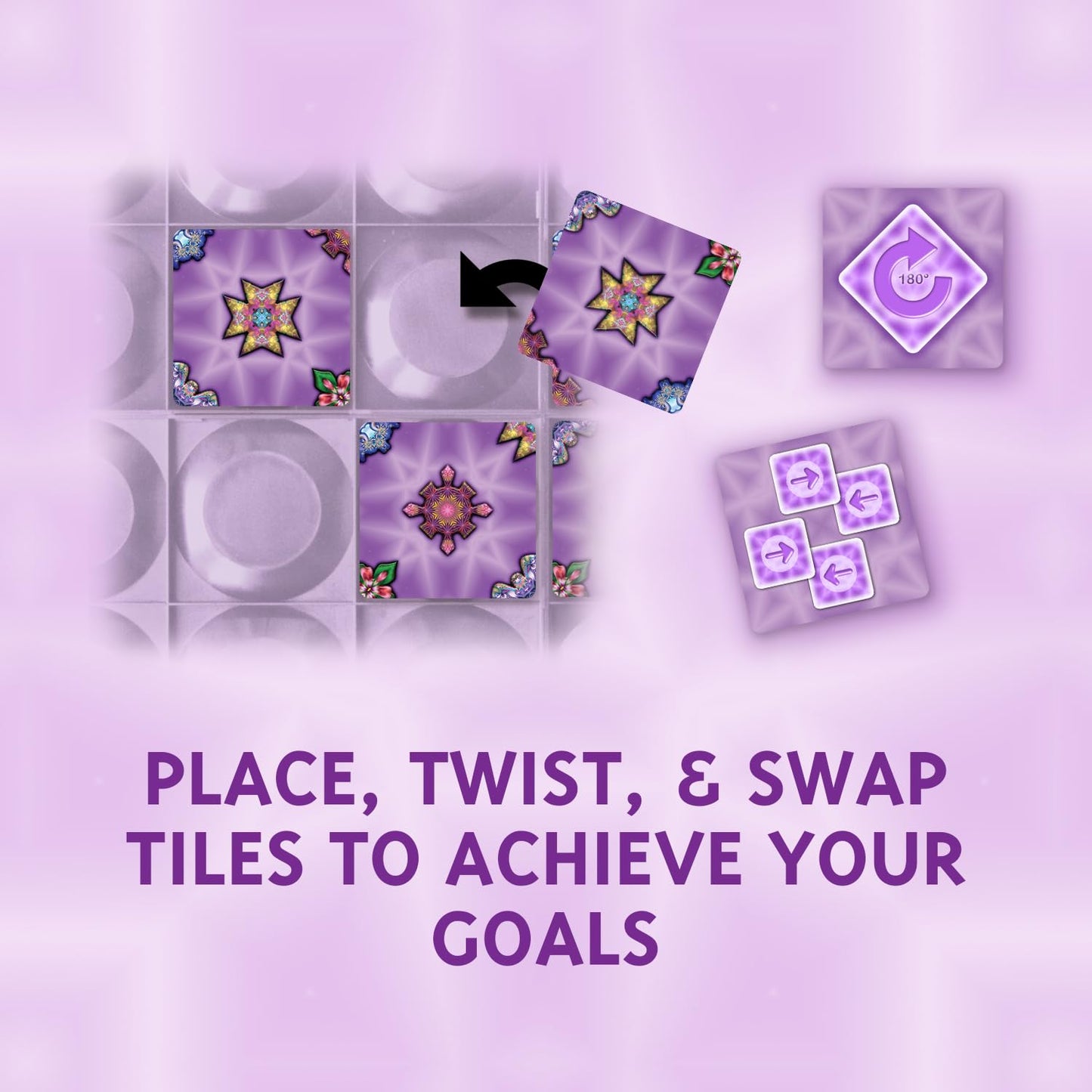 Four Corners Kaleidoscope Piece Placement Strategy Board Game with Pattern Matching Puzzle for Family Game Night Brain Teaser for Kids and Adults 1