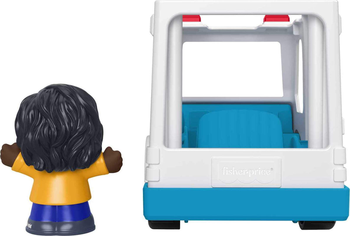 Fisher-Price Little People Ambulance, Push-Along Vehicle with EMT Figure for Toddlers and Preschool Kids Ages 1 to 5 Years