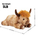 Wuehuds 5Lbs Weighted Highland Cow Stuffed Animal, 22×14×12 Inch Plush Toy Pillow, Adorable Weighted Stuffed Animal for Kids & Adults, for Christmas