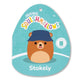 Squishmallows Original 12in Stokely the Brown Kodiak Bear with Fuzzy Belly and Bucket Hat - Official Jazwares Plush (Medium-Sized)