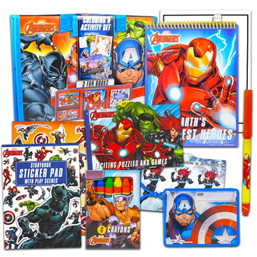 Marvel Avengers Ultimate Activity Set ~ Superhero Portfolio with Coloring Books, Stickers, Games, Puzzles, Drawing and More (Avengers Activities