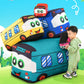 13.8 Inches Car Plush Toy Simulation Bus Cute Cartoon Pillow Filling Car Plush Pillow Toy Gift Children's Birthday (Yellow)