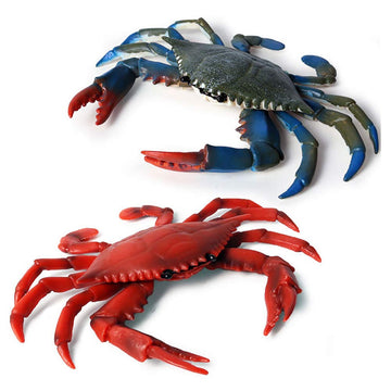 DOYIFUN Realistic Crab Marine Animal Model Toys, 2 Pcs Simulated Sea Life Animals Figurine Collection Sea Creature Science Educational Props Toys