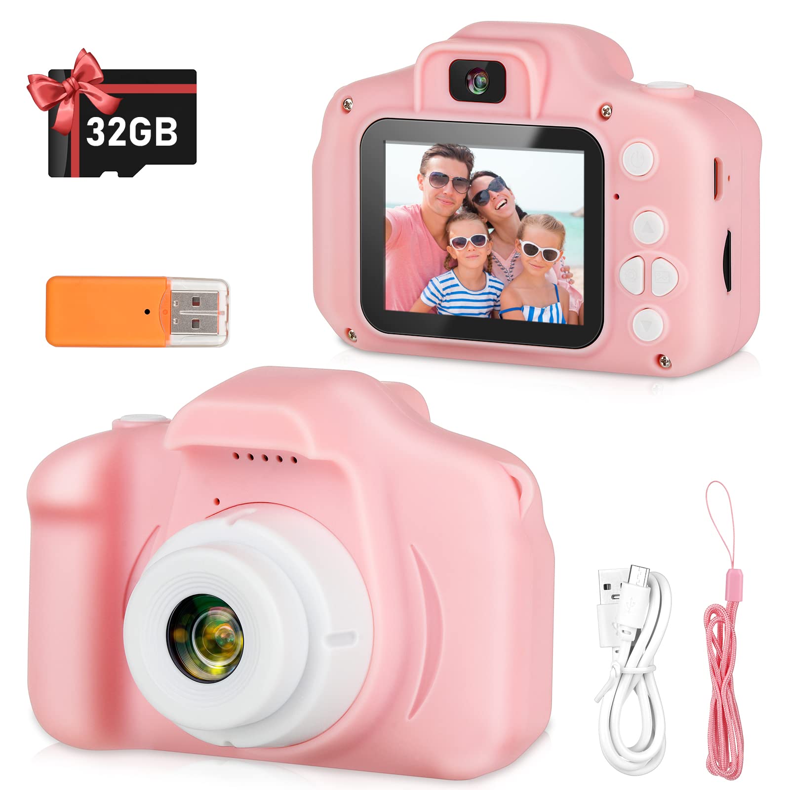 Zeacool Kids Camera, HD Digital Video Camera,Childrens Toys for 3 4 5 6 7 8 9 Year Old Boys/Girls, Selfie Camera for Kids, Christmas Birthday Gifts