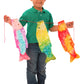 Roylco Japanese Carp Koinobori Wind Sock Craft Kit - 24 Color Diffusing Paper Fish Windsocks for Kids, Cultural Art Activity with Instructions