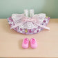 15-17cm/6.7 inch Outfits Clothes Set Accessories Overall Outfit for 17cm Doll Clothes(No Doll) (Petal Parade Pink)