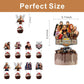 25pcs Wrestling Cake Decorations with 1pcs Cake Topper, 24pcs Cupcake Toppers for Wrestling Birthday Party Supplies