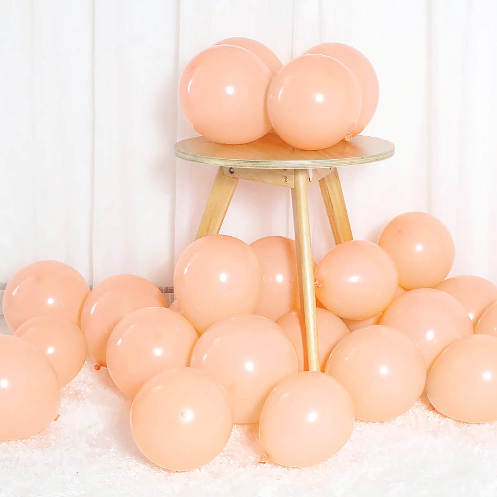 Pastel Orange Party Balloons 12" 50pcs Happy Birthday Baby Shower Balloons