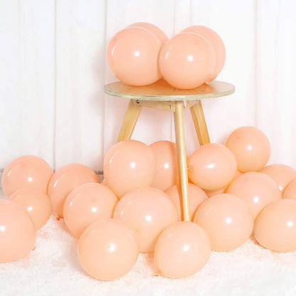 Pastel Orange Party Balloons 12" 50pcs Happy Birthday Baby Shower Balloons