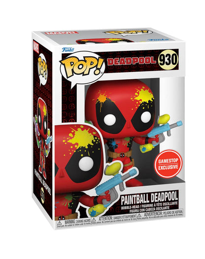 Funko POP! Marvel: Paintball Deadpool - Red Vinyl Bobble-Head Figure - Only at GameStop