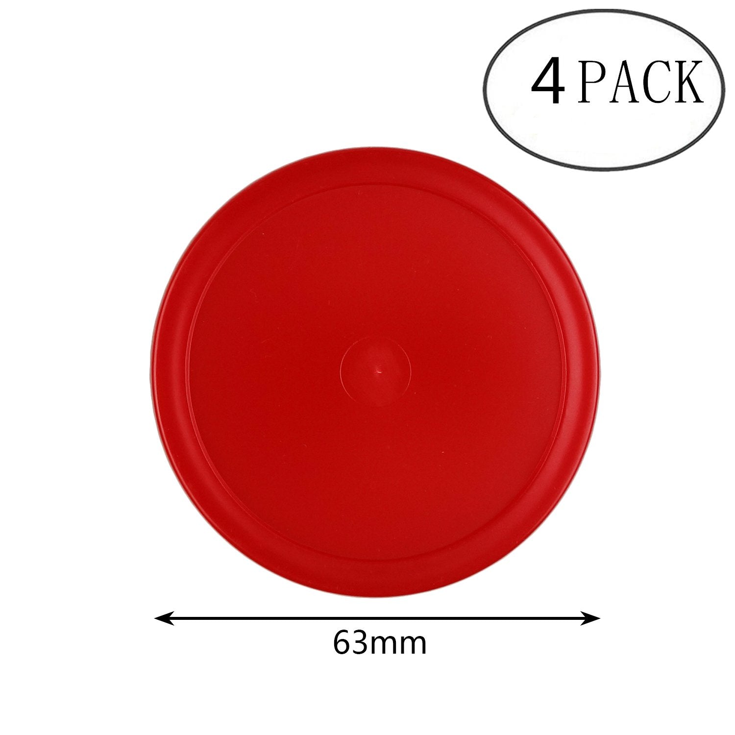 Kasteco 12 Pack 2.5 Inch Air Hockey Pucks for Small Size Table (Red Blue Black, 64x4 mm)