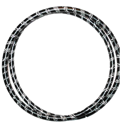 Anjbo Creations 38 Inch Dance Hoop, Travel Collapsible Weighted Hula Hoop, Black & White Zebra Print, Fitness Workout Hula Hoop - Size 38" Diameter