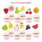 71 Packs Tutti Frutti Party Decorations Set Twotti Frutti Glitter Banner/Cake Topper Fruit Cupcake Toppers Mylar Balloons for Twotti Fruity Second