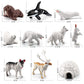 BLAPNK 15 Pcs Mini Polar Animal Figurines Model Realistic Glowing Igloo Plastic Bear Animal Figure Playset Miniature Arctic Sea Figurines Cake Toppers