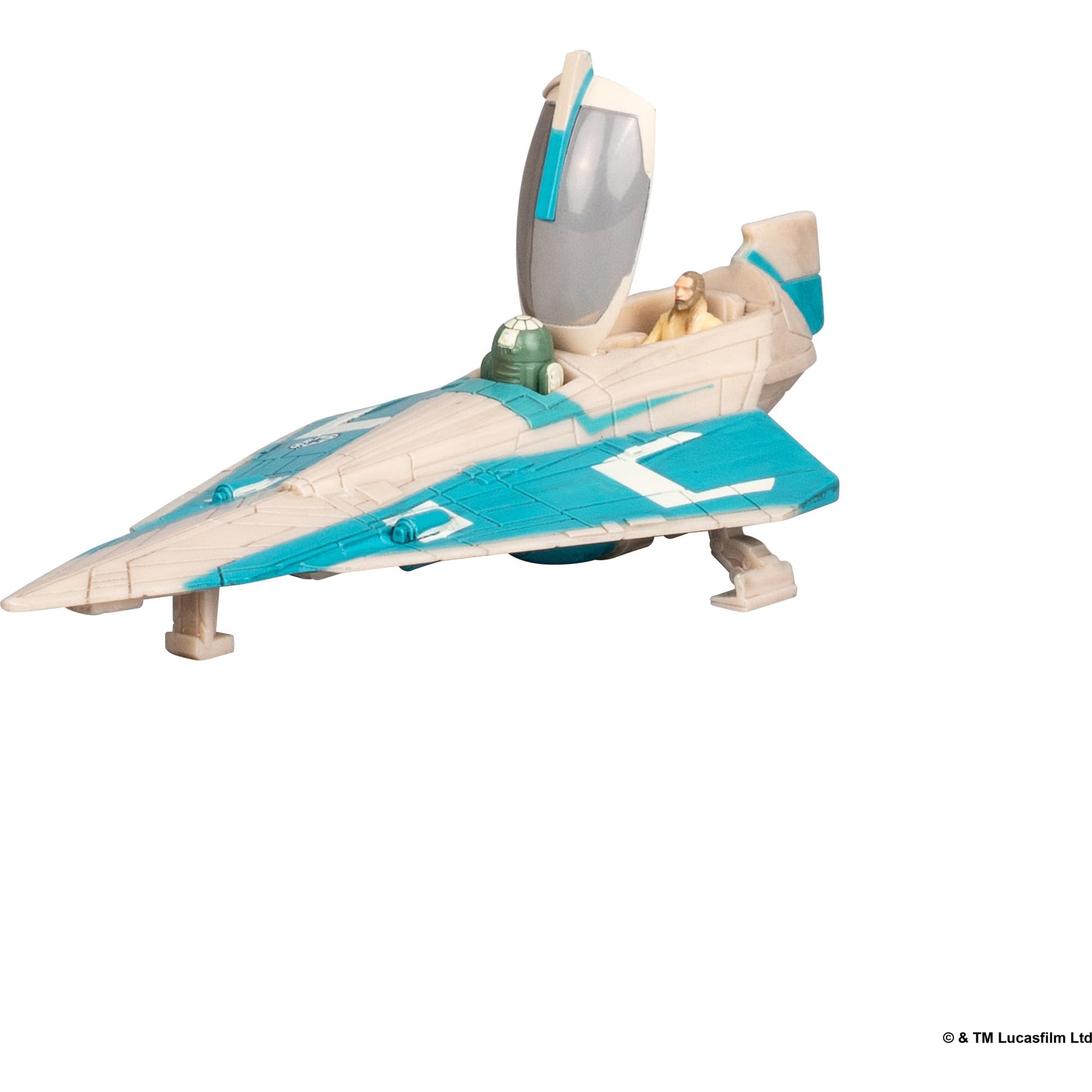 Star Wars™ Micro Galaxy Squadron Qui-Gon Jinn's Jedi Starfighter Mystery Bundle - 3-Inch and 2.5-Inch Vehicles with Accessories (Amazon Exclusive)