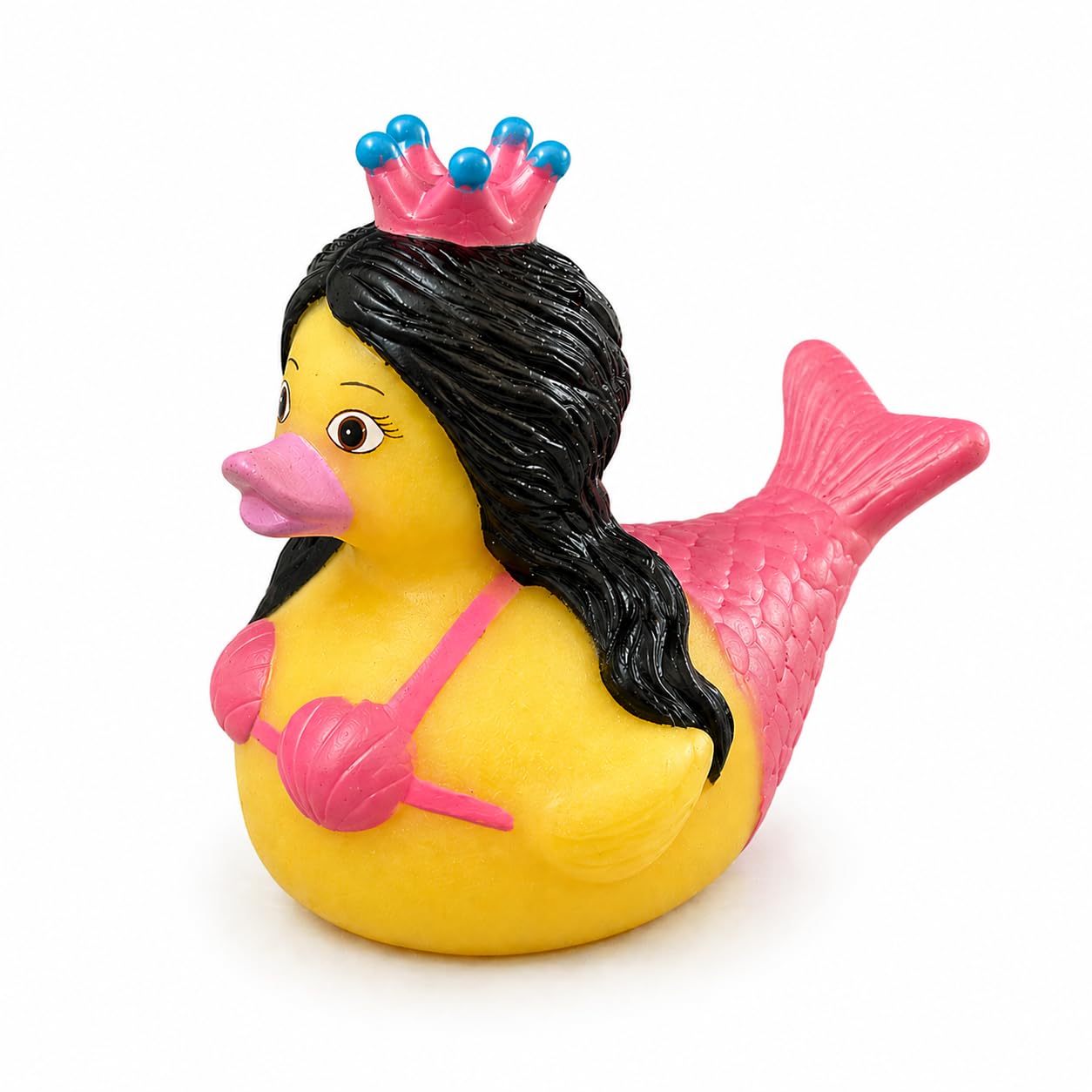 3" Mermaid Rubber Duck [Floats Upright] - Baby Safe Bathtub Bathing Toy